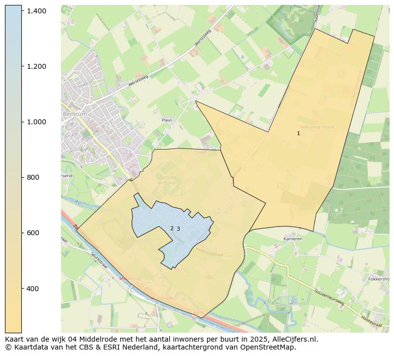 Afbeelding van de wijk Middelrode op de kaart.