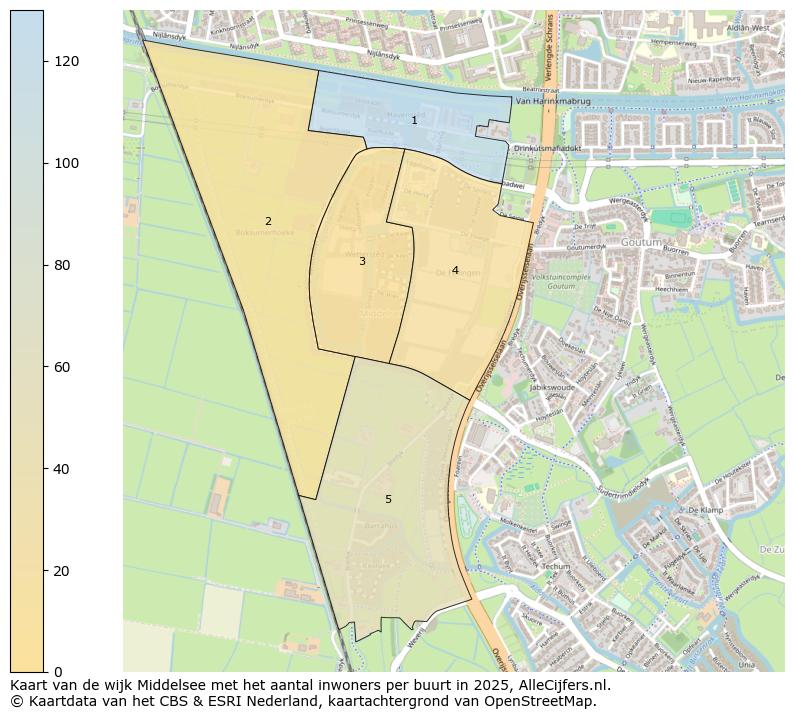 Afbeelding van de wijk Middelsee op de kaart.