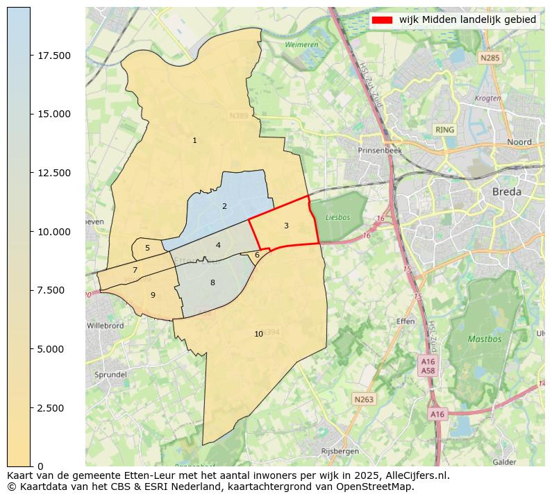 Afbeelding van de wijk Midden landelijk gebied op de kaart.