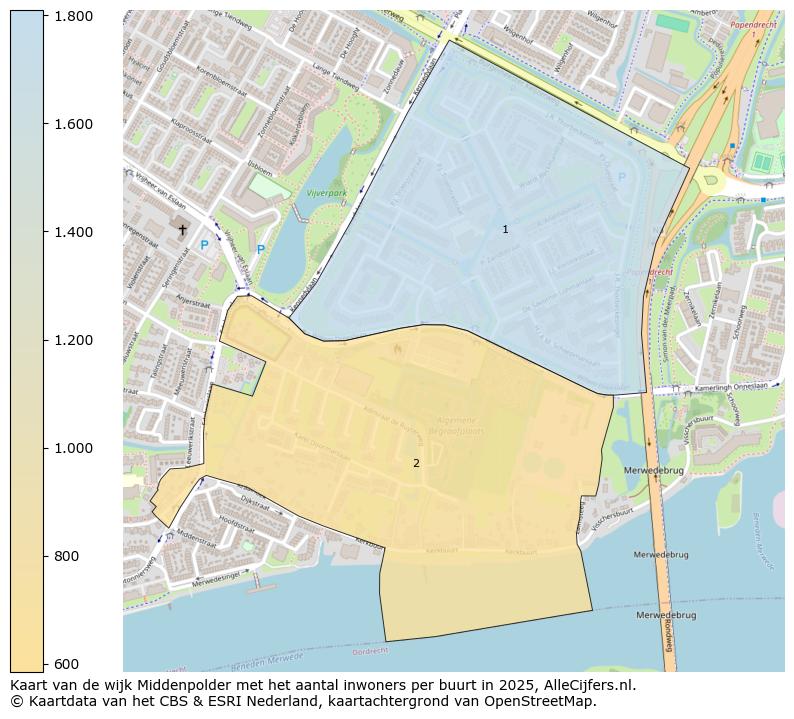 Afbeelding van de wijk Middenpolder op de kaart.