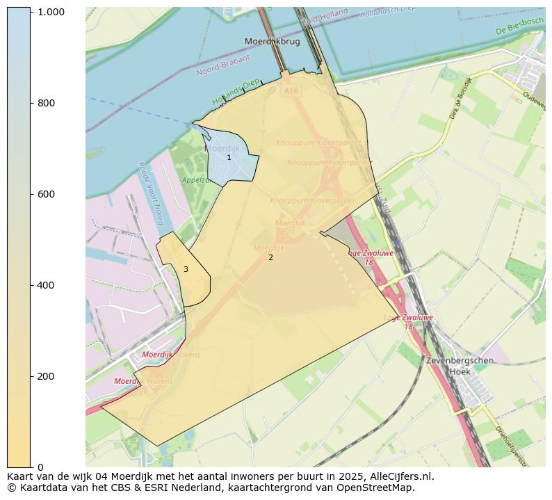 Afbeelding van de wijk Moerdijk op de kaart.