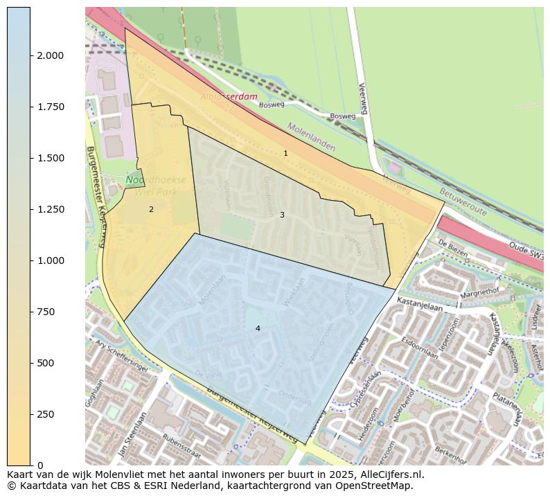 Afbeelding van de wijk Molenvliet op de kaart.