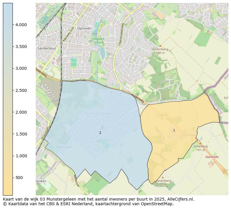 Afbeelding van de wijk Munstergeleen op de kaart.