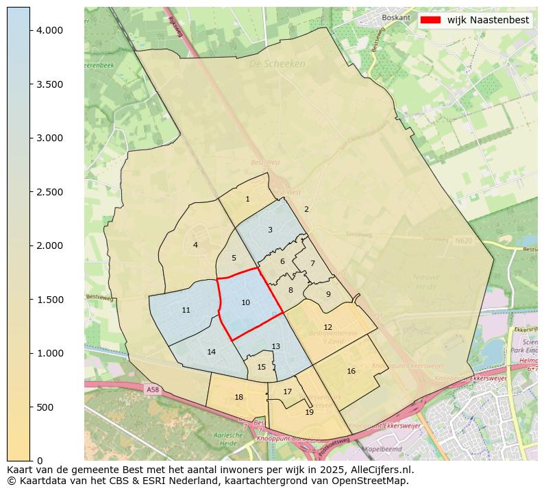 Afbeelding van de wijk Naastenbest op de kaart.