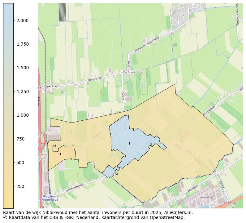 Afbeelding van de wijk Nibbixwoud op de kaart.