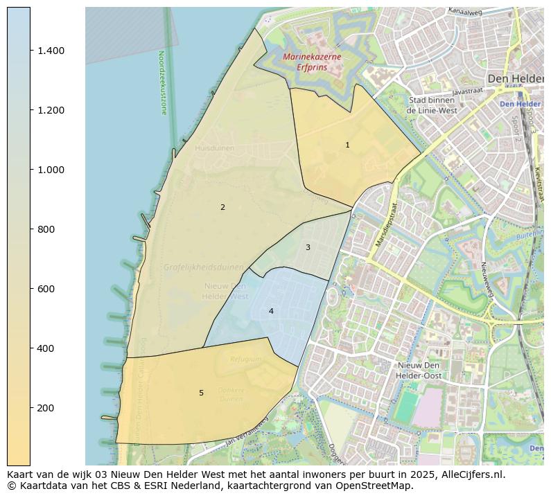 Afbeelding van de wijk Nieuw Den Helder-West op de kaart.