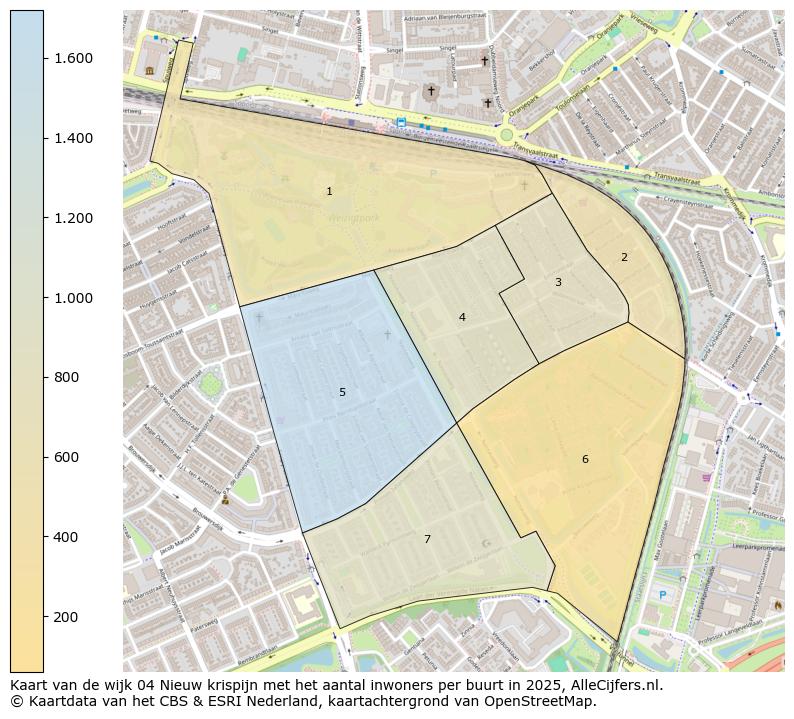 Afbeelding van de wijk Nieuw-krispijn op de kaart.