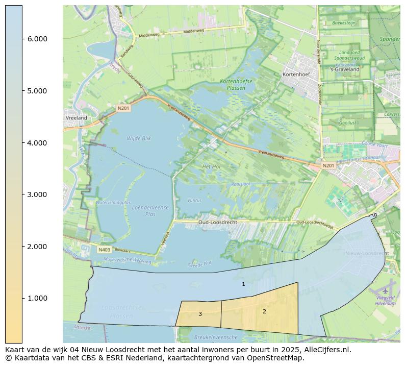 Afbeelding van de wijk Nieuw-Loosdrecht op de kaart.