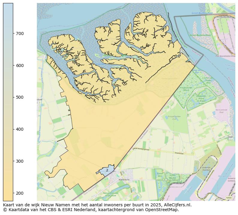Afbeelding van de wijk Nieuw Namen op de kaart.
