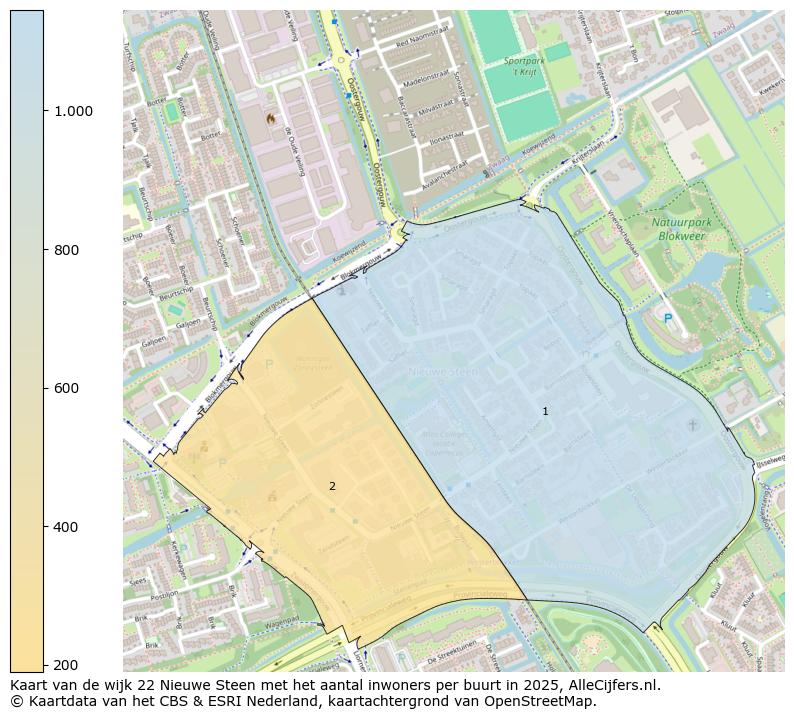 Afbeelding van de wijk Nieuwe Steen op de kaart.