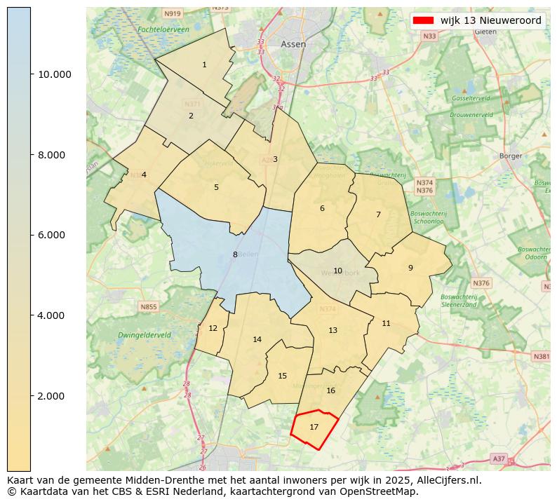 Afbeelding van de wijk Nieuweroord op de kaart.