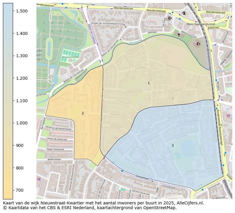 Afbeelding van de wijk Nieuwstraat-Kwartier op de kaart.