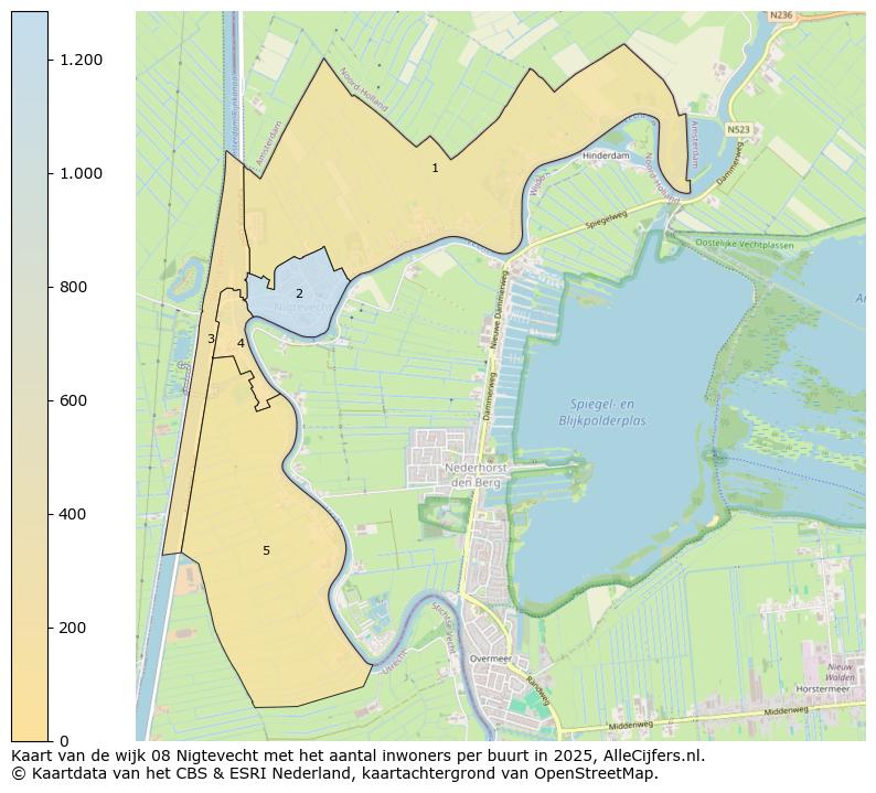 Afbeelding van de wijk Nigtevecht op de kaart.