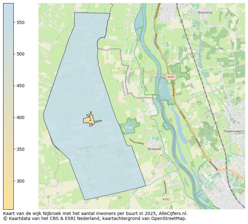 Afbeelding van de wijk Nijbroek op de kaart.