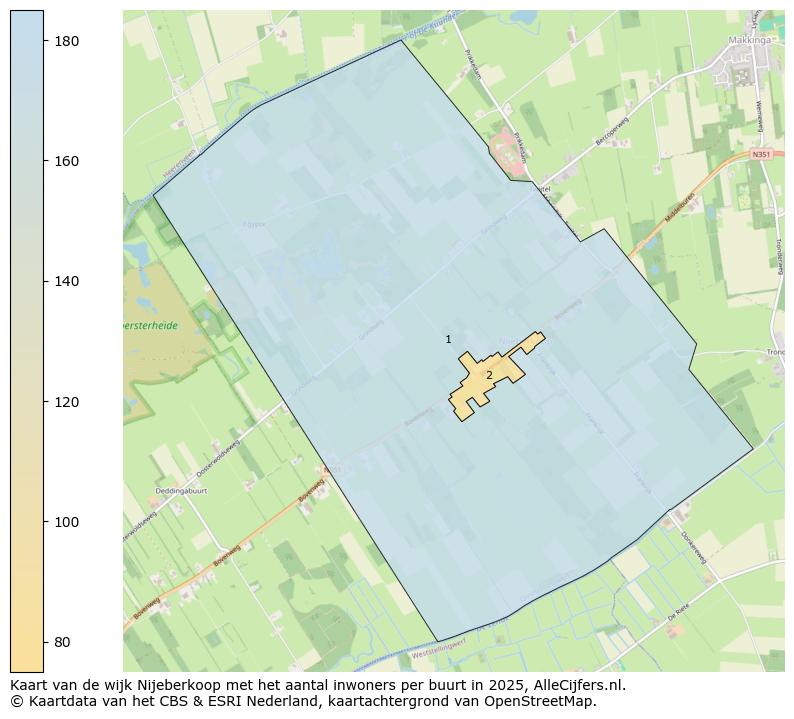 Afbeelding van de wijk Nijeberkoop op de kaart.