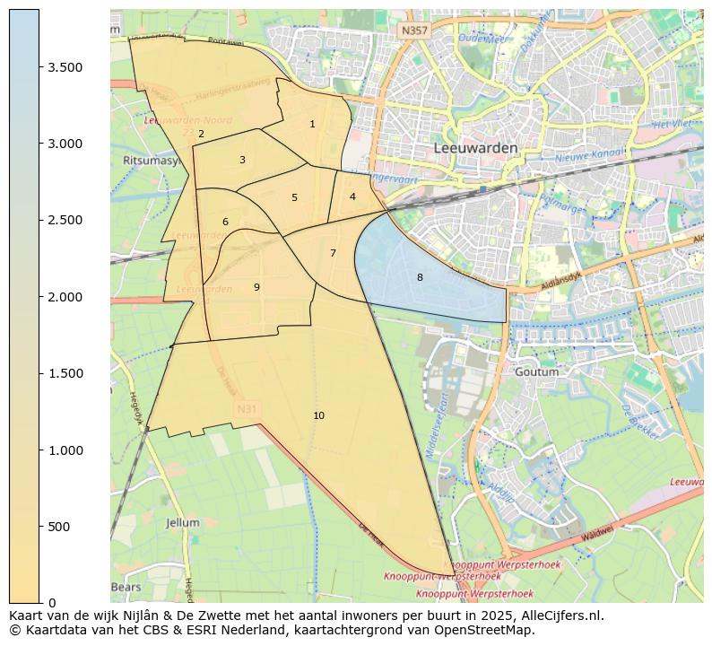 Afbeelding van de wijk Nijlân & De Zwette op de kaart.
