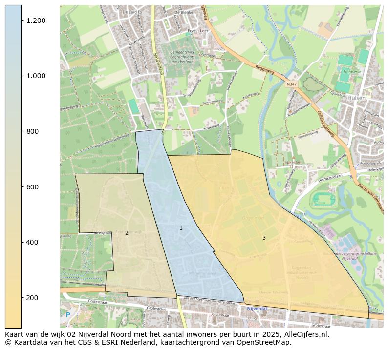 Afbeelding van de wijk Nijverdal Noord op de kaart.