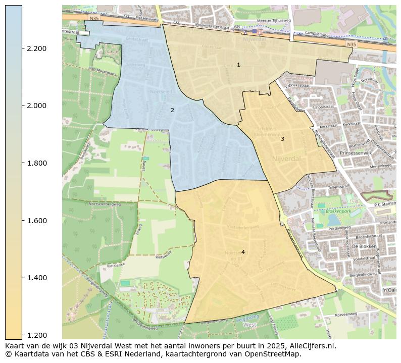 Afbeelding van de wijk Nijverdal West op de kaart.