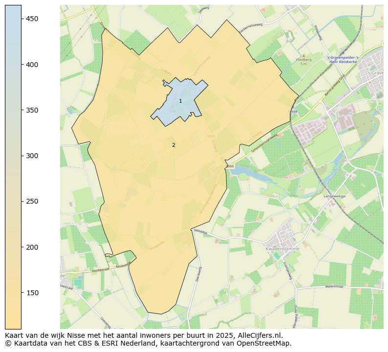 Afbeelding van de wijk Nisse op de kaart.