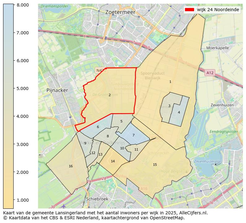 Afbeelding van de wijk Noordeinde op de kaart.