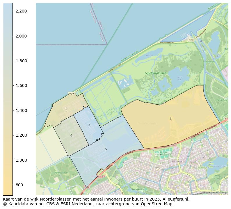 Afbeelding van de wijk Noorderplassen op de kaart.