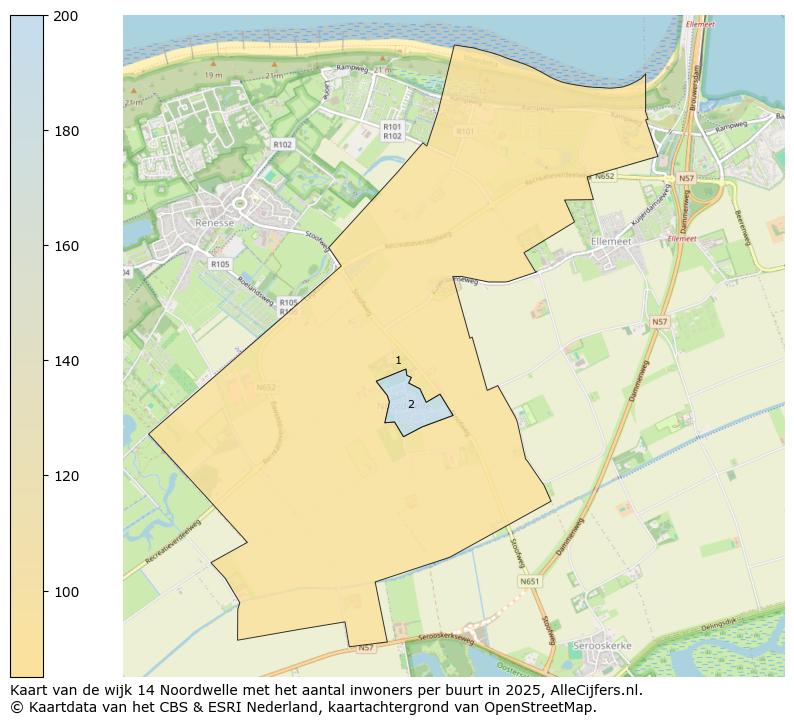 Afbeelding van de wijk Noordwelle op de kaart.