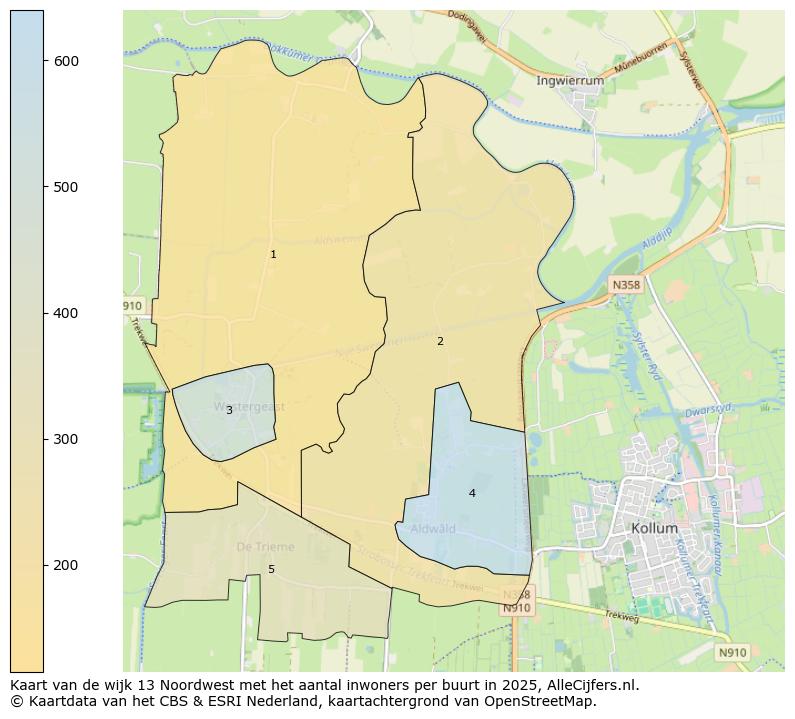 Afbeelding van de wijk Noordwest op de kaart.