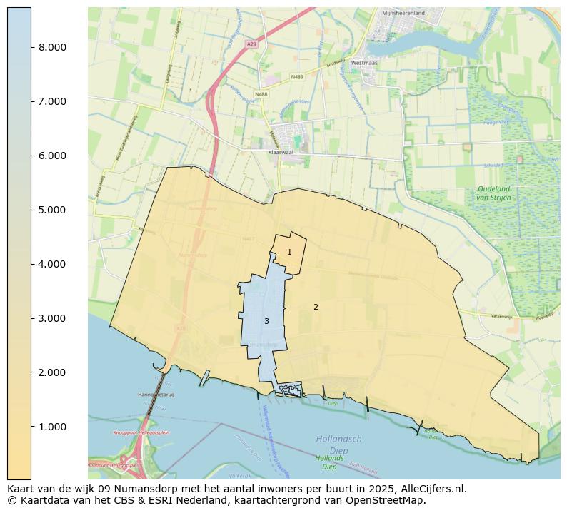 Afbeelding van de wijk Numansdorp op de kaart.