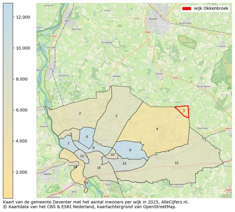 Afbeelding van de wijk Okkenbroek op de kaart.