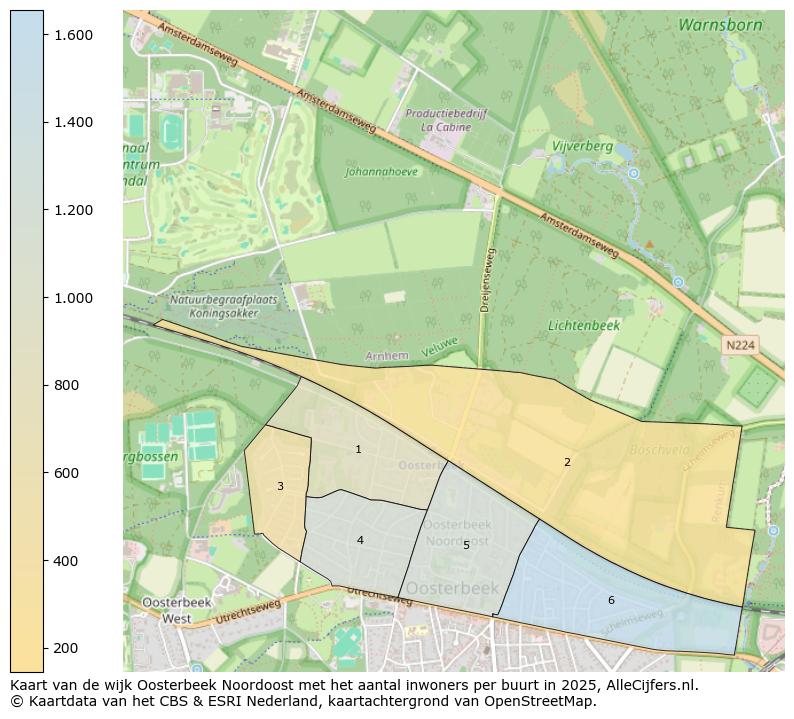 Afbeelding van de wijk Oosterbeek Noordoost op de kaart.
