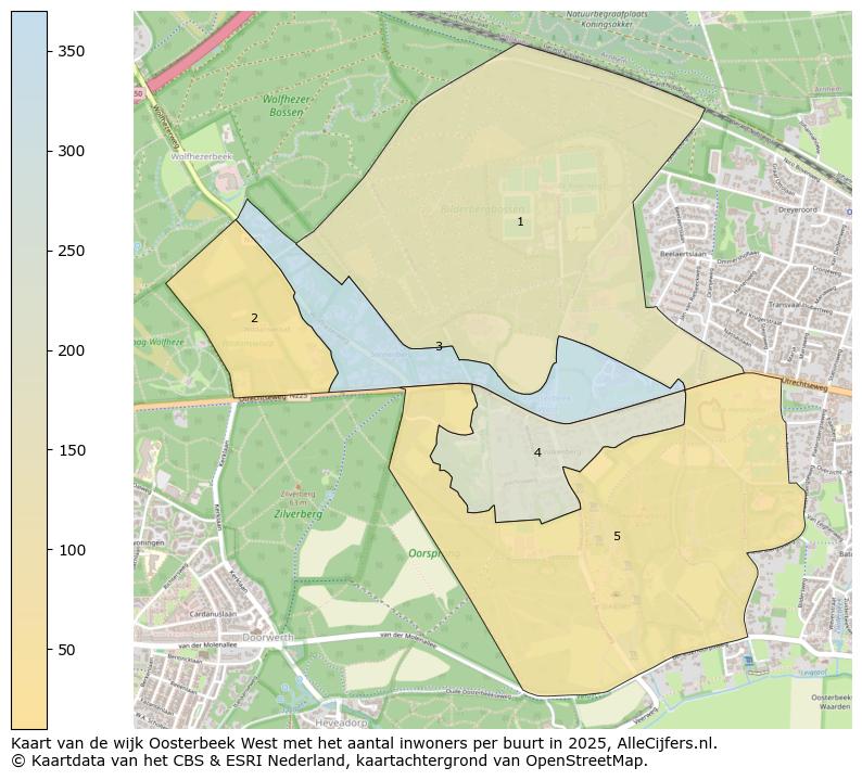 Afbeelding van de wijk Oosterbeek West op de kaart.