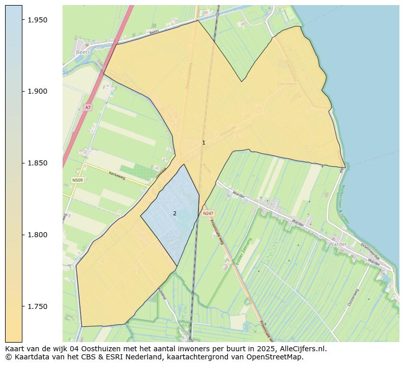 Afbeelding van de wijk Oosthuizen op de kaart.