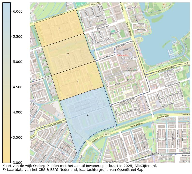 Afbeelding van de wijk Osdorp-Midden op de kaart.