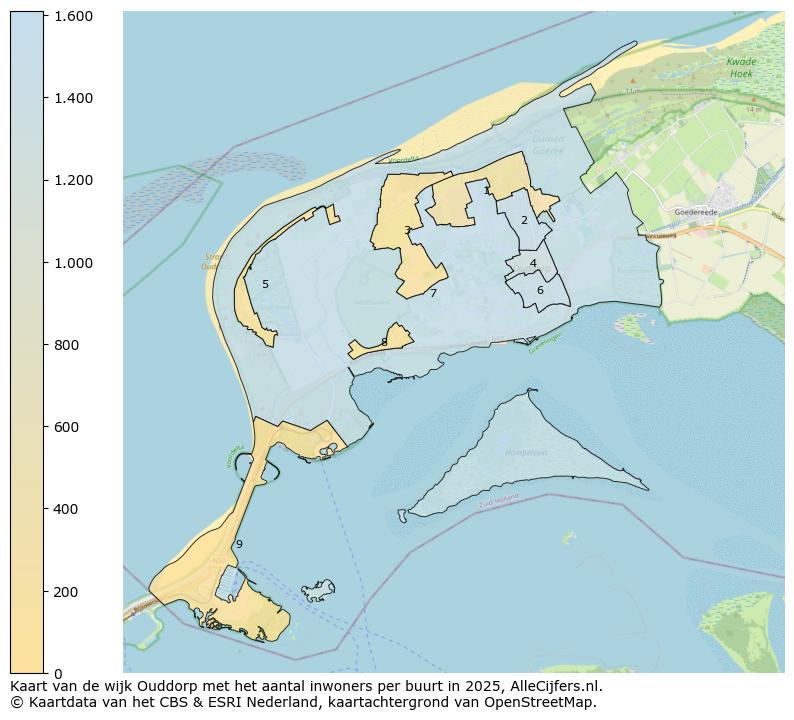 Afbeelding van de wijk Ouddorp op de kaart.