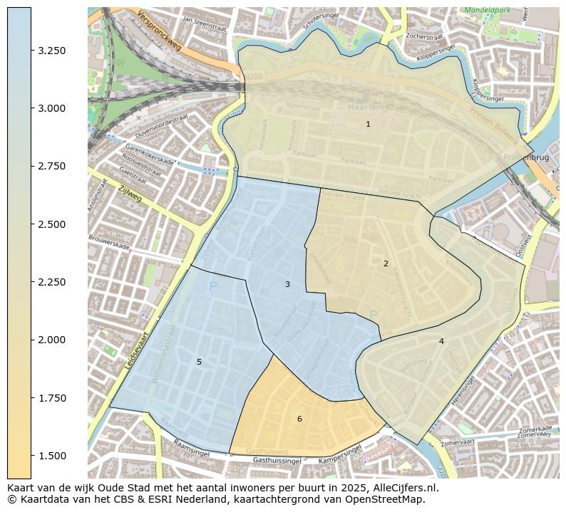 Afbeelding van de wijk Oude Stad op de kaart.