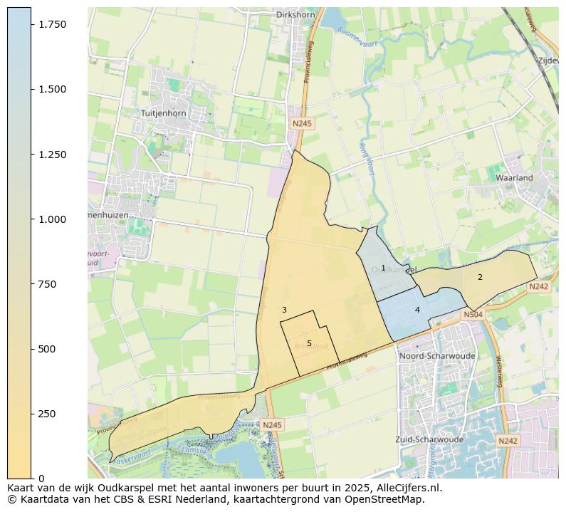Afbeelding van de wijk Oudkarspel op de kaart.