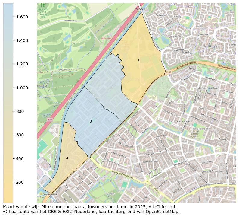 Afbeelding van de wijk Pittelo op de kaart.