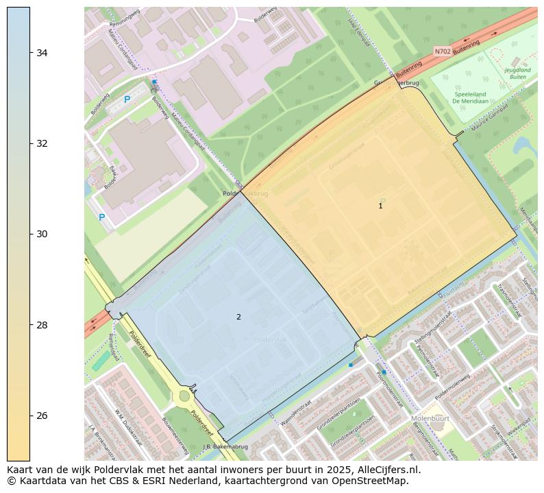 Afbeelding van de wijk Poldervlak op de kaart.