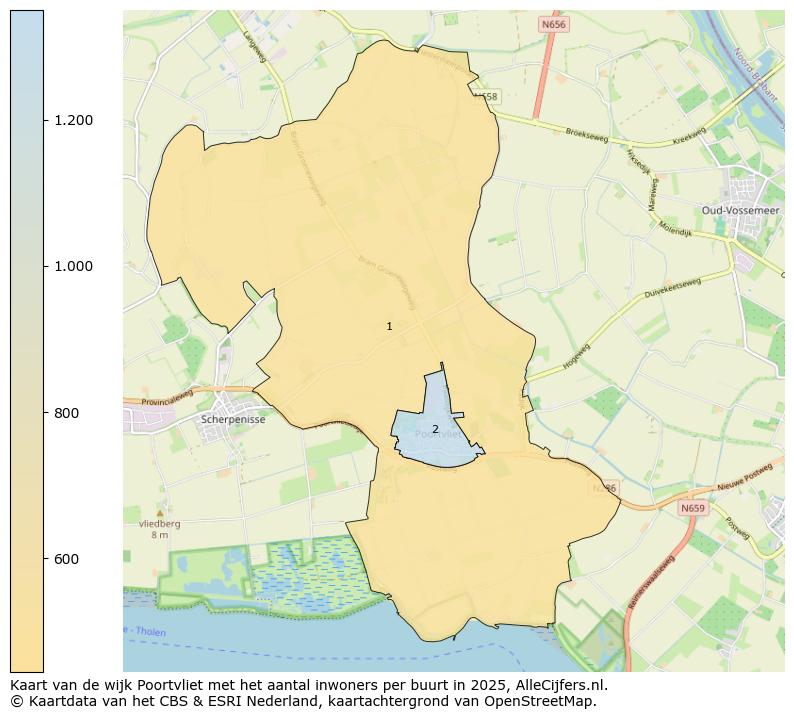 Afbeelding van de wijk Poortvliet op de kaart.