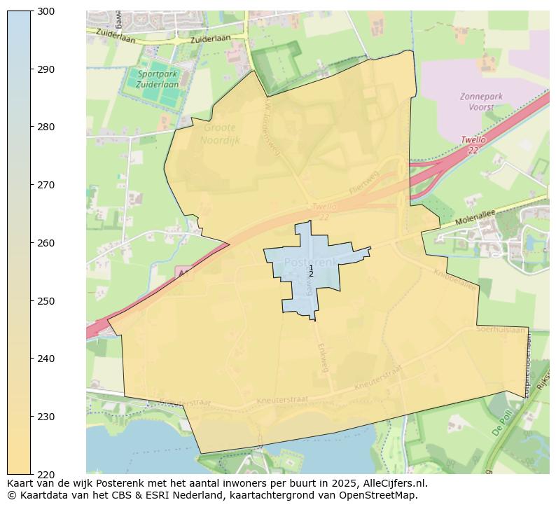 Afbeelding van de wijk Posterenk op de kaart.