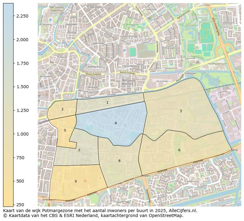 Afbeelding van de wijk Potmargezone op de kaart.
