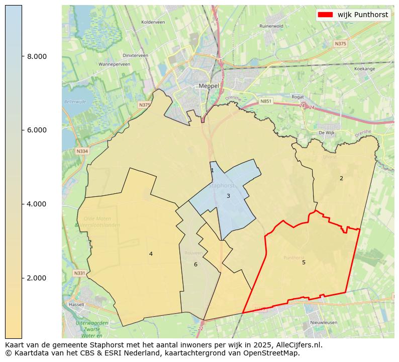 Afbeelding van de wijk Punthorst op de kaart.