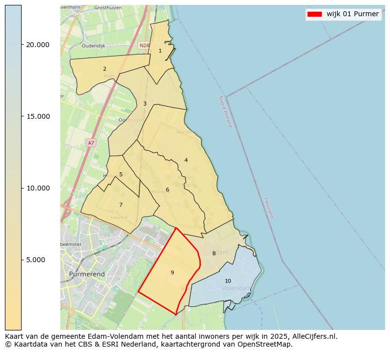 Afbeelding van de wijk Purmer op de kaart.