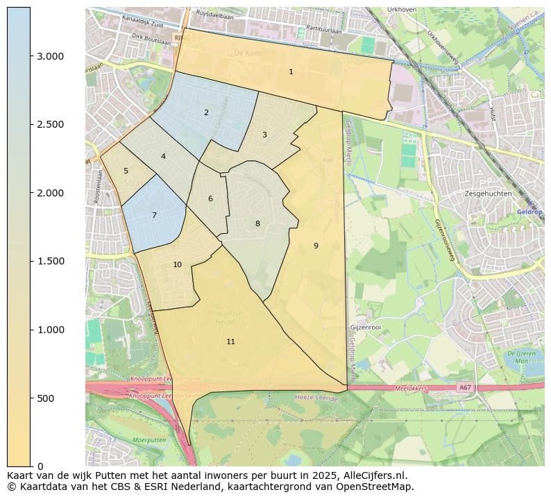 Afbeelding van de wijk Putten op de kaart.