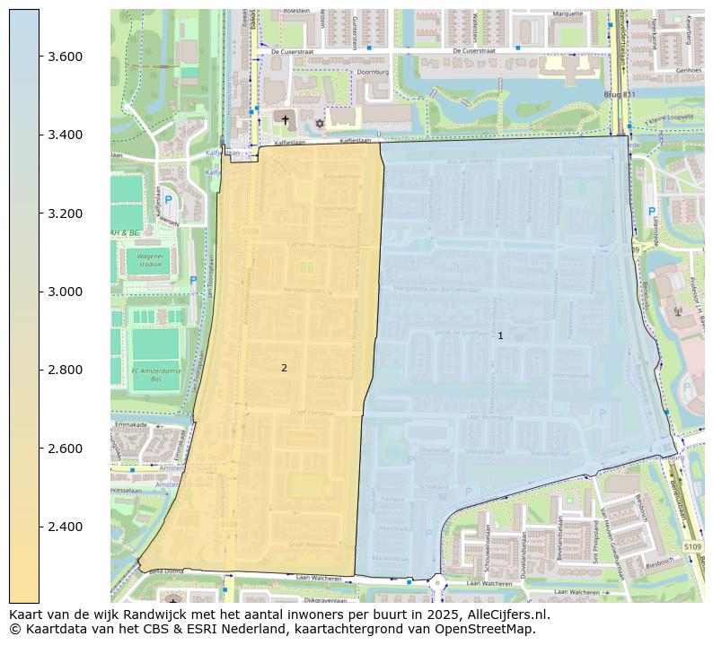 Afbeelding van de wijk Randwijck op de kaart.