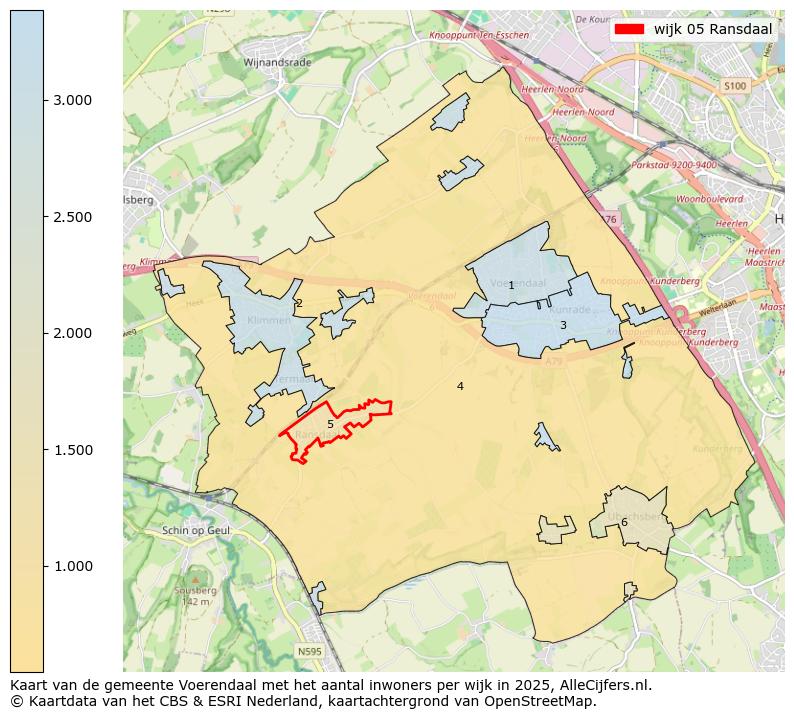 Afbeelding van de wijk Ransdaal op de kaart.