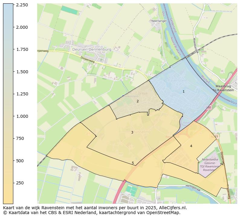 Afbeelding van de wijk Ravenstein op de kaart.