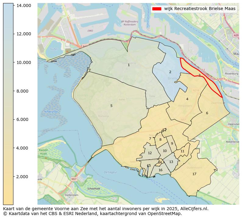 Afbeelding van de wijk Recreatiestrook Brielse Maas op de kaart.