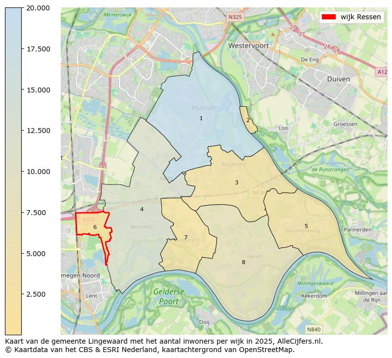 Afbeelding van de wijk Ressen op de kaart.