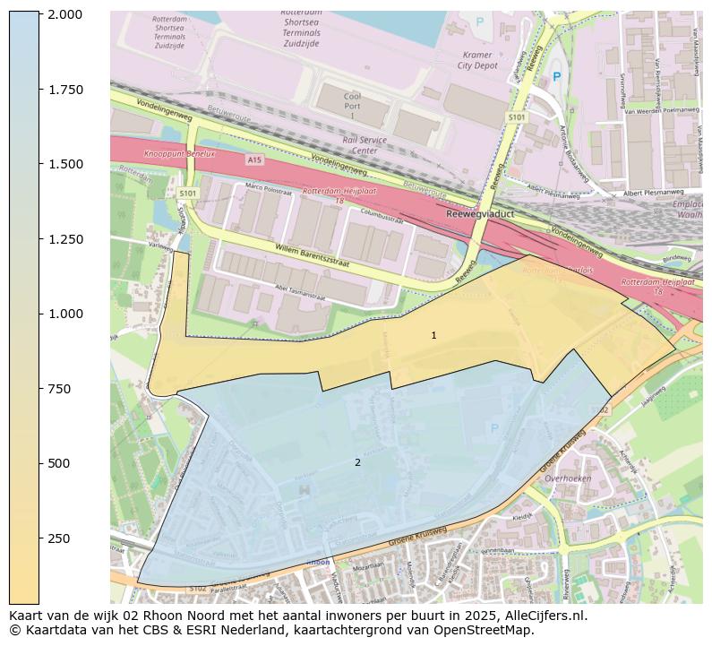 Afbeelding van de wijk Rhoon-Noord op de kaart.